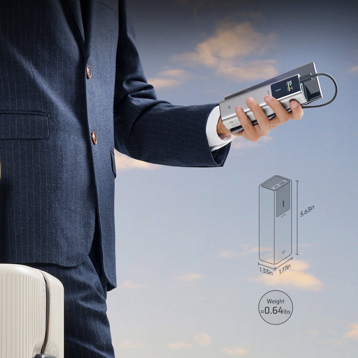 Power Banks – Powerbank 20000mAh USB-C USB-A 210W - gray - Carlat
