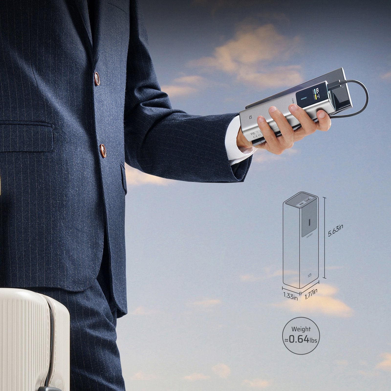 Power Banks – Powerbank 20000mAh USB-C USB-A 210W - gray - Carlat