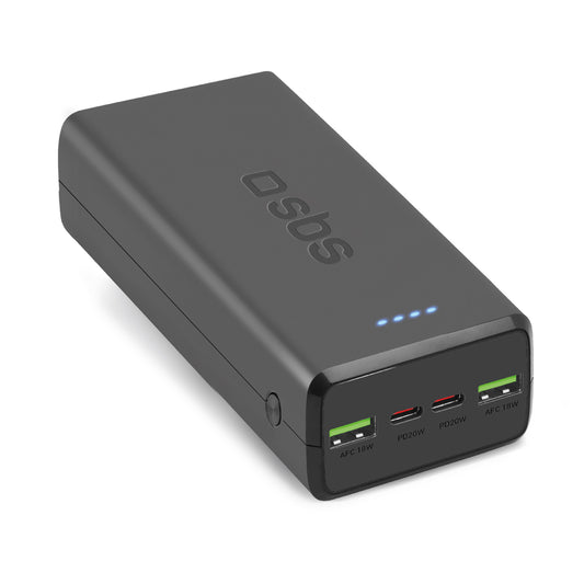 Power Banks – Powerbank 30000 mAh USB-C USB-A - black - Carlat