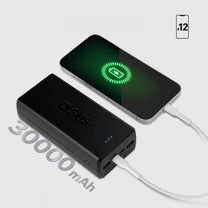 Power Banks – Powerbank 30000 mAh USB-C USB-A - black - Carlat