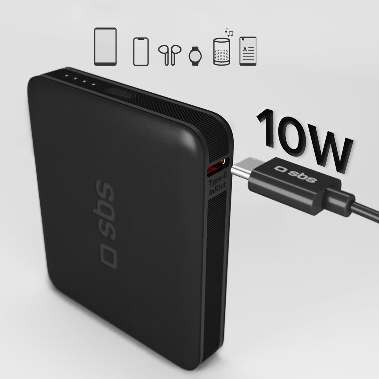 Power Banks – Powerbank 5000 mAh USB-C NanoTube - black - Carlat
