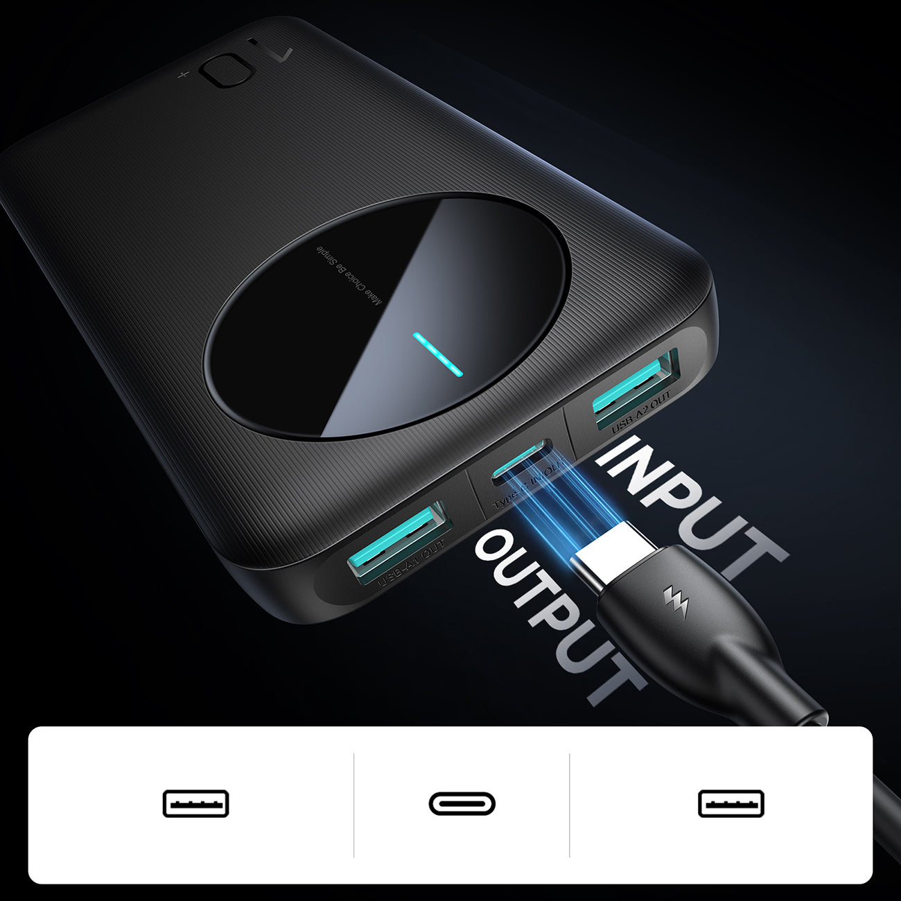 Power Banks – Powerbank JR-PBF12 10000mAh 2.4A 2x USB-A 1x - Carlat
