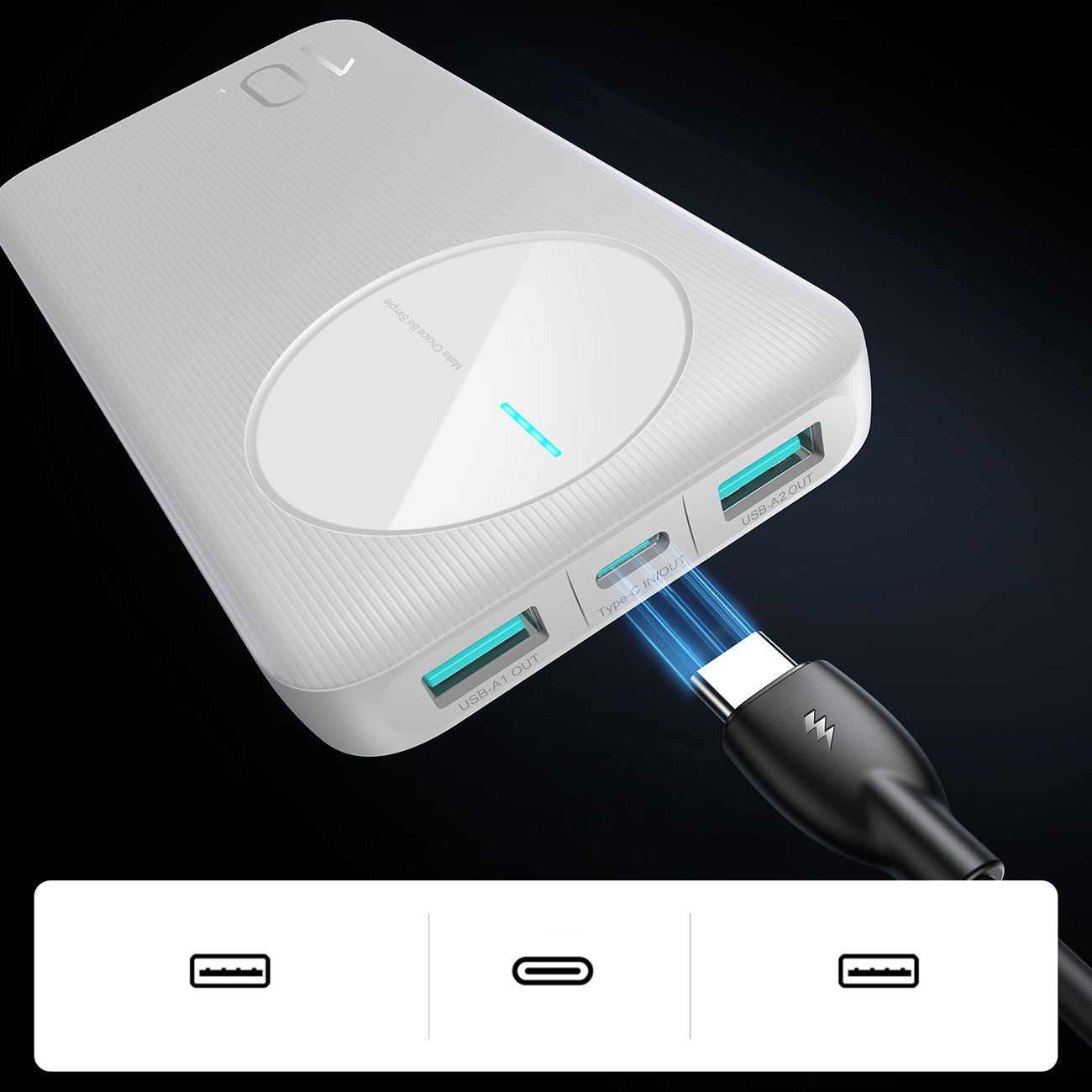 Power Banks – Powerbank JR-PBF12 10000mAh 2.4A 2x USB-A 1x - Carlat
