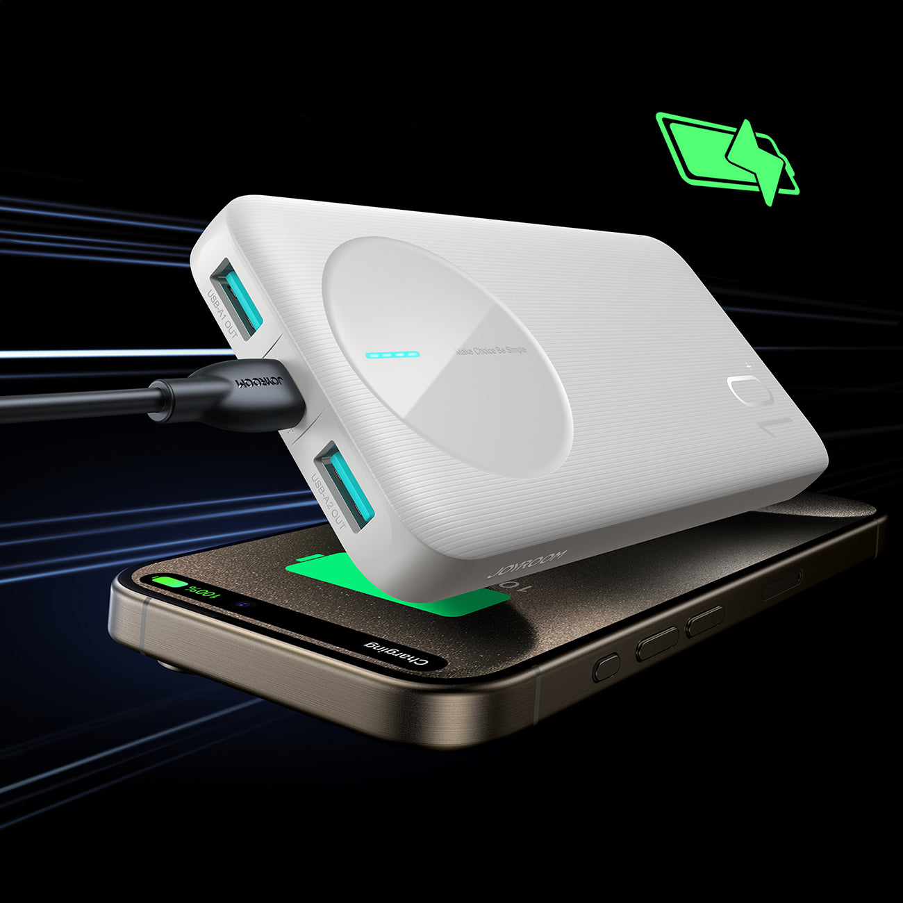 Power Banks – Powerbank JR-PBF12 10000mAh 2.4A 2x USB-A 1x - Carlat