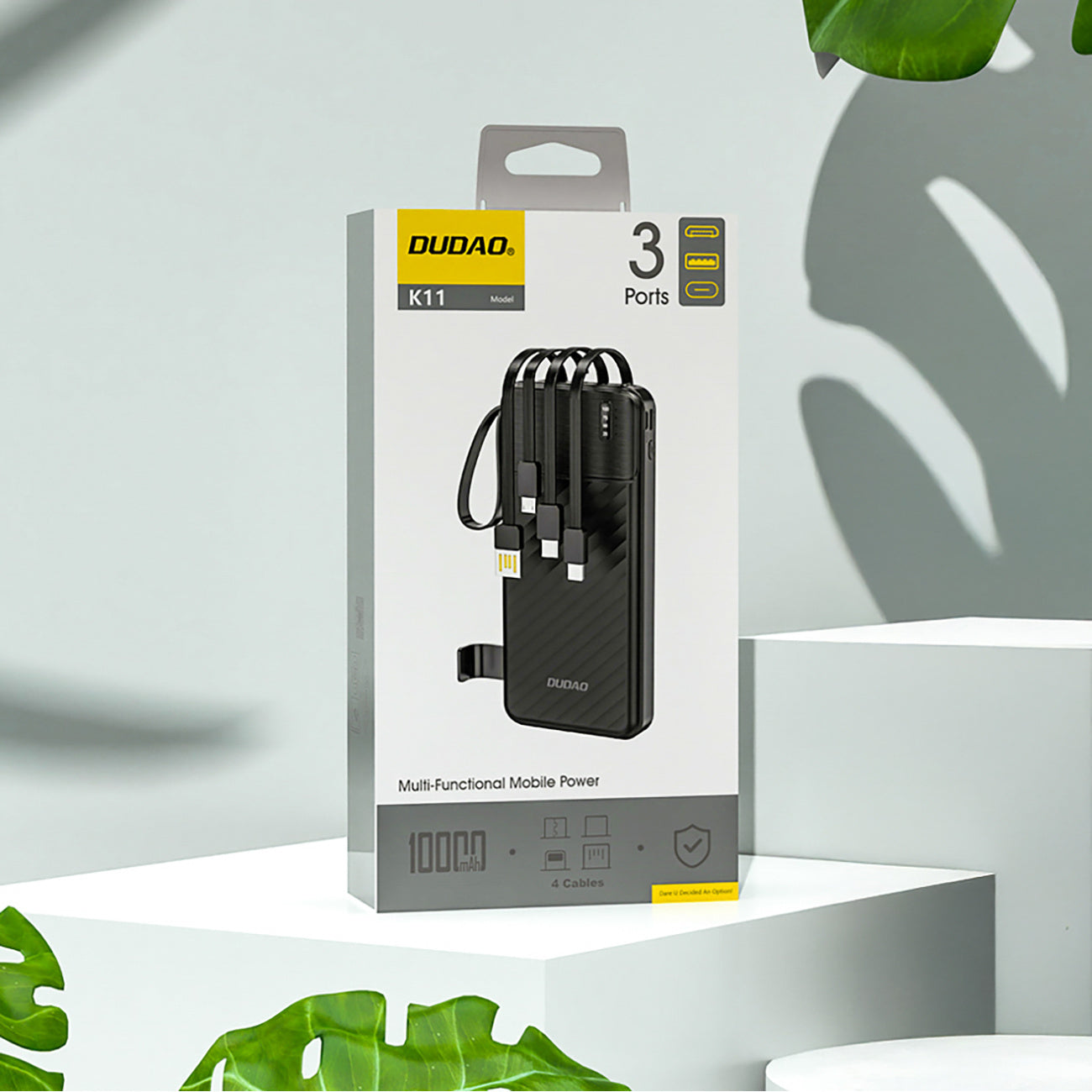 Power Banks – Powerbank K11 10000mAh with built-in cables - Carlat