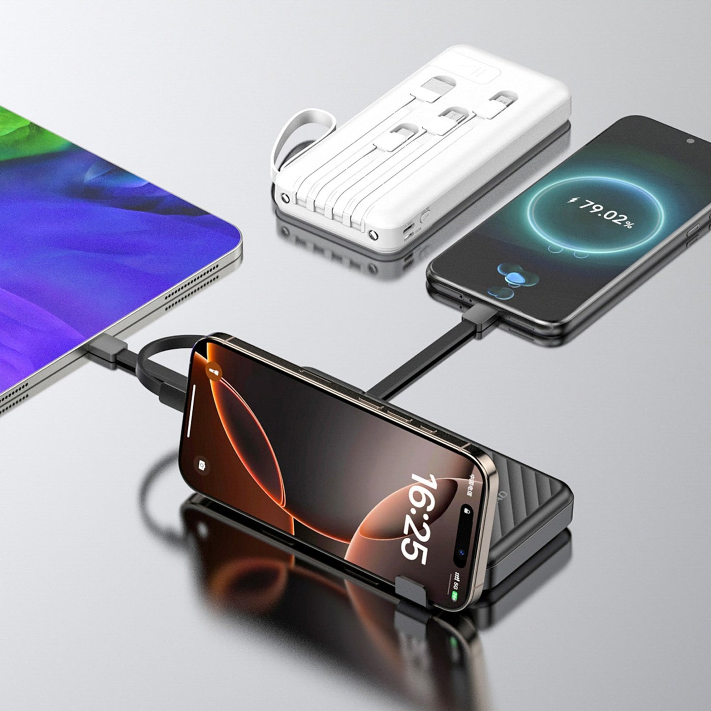 Power Banks – Powerbank K11 10000mAh with built-in cables - Carlat