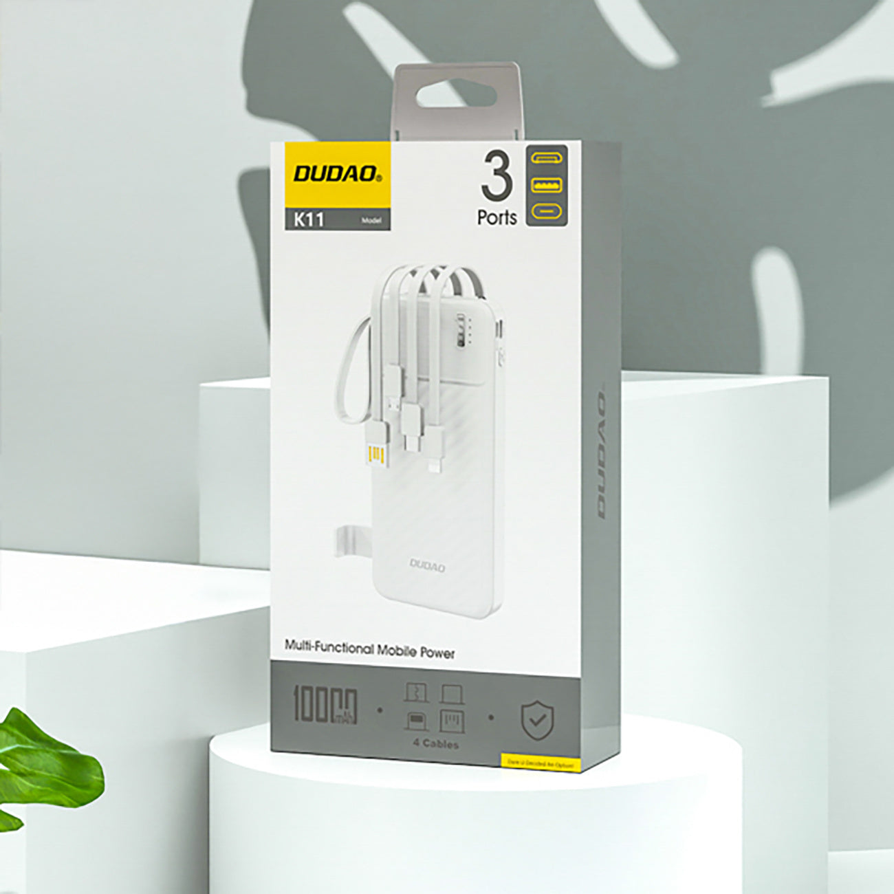 Power Banks – Powerbank K11 10000mAh with built-in cables - Carlat