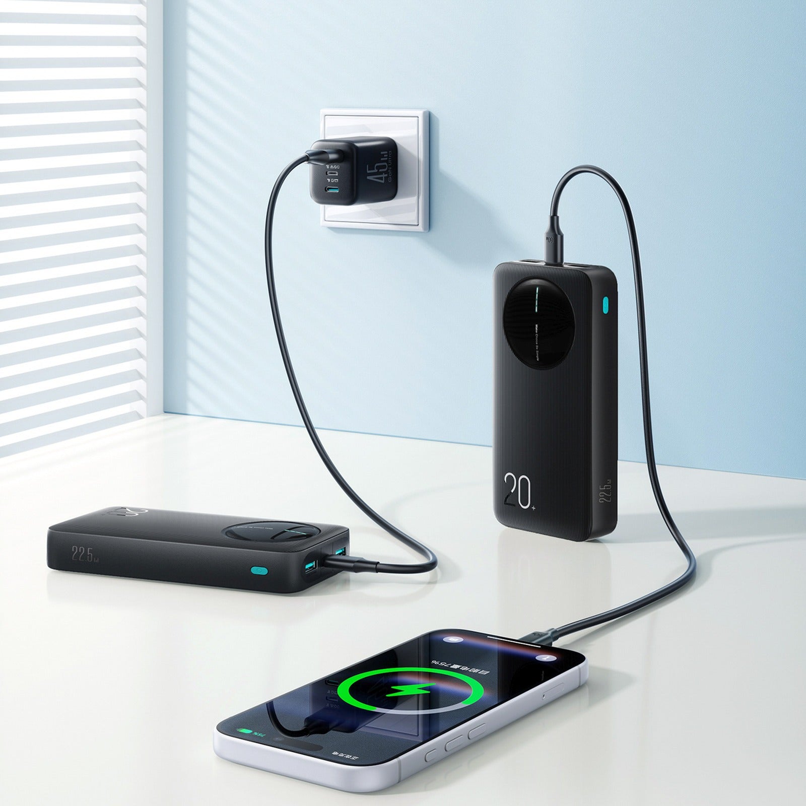 Power Banks – Powerbank with digital display 20000mAh USB-A USB-C - Carlat
