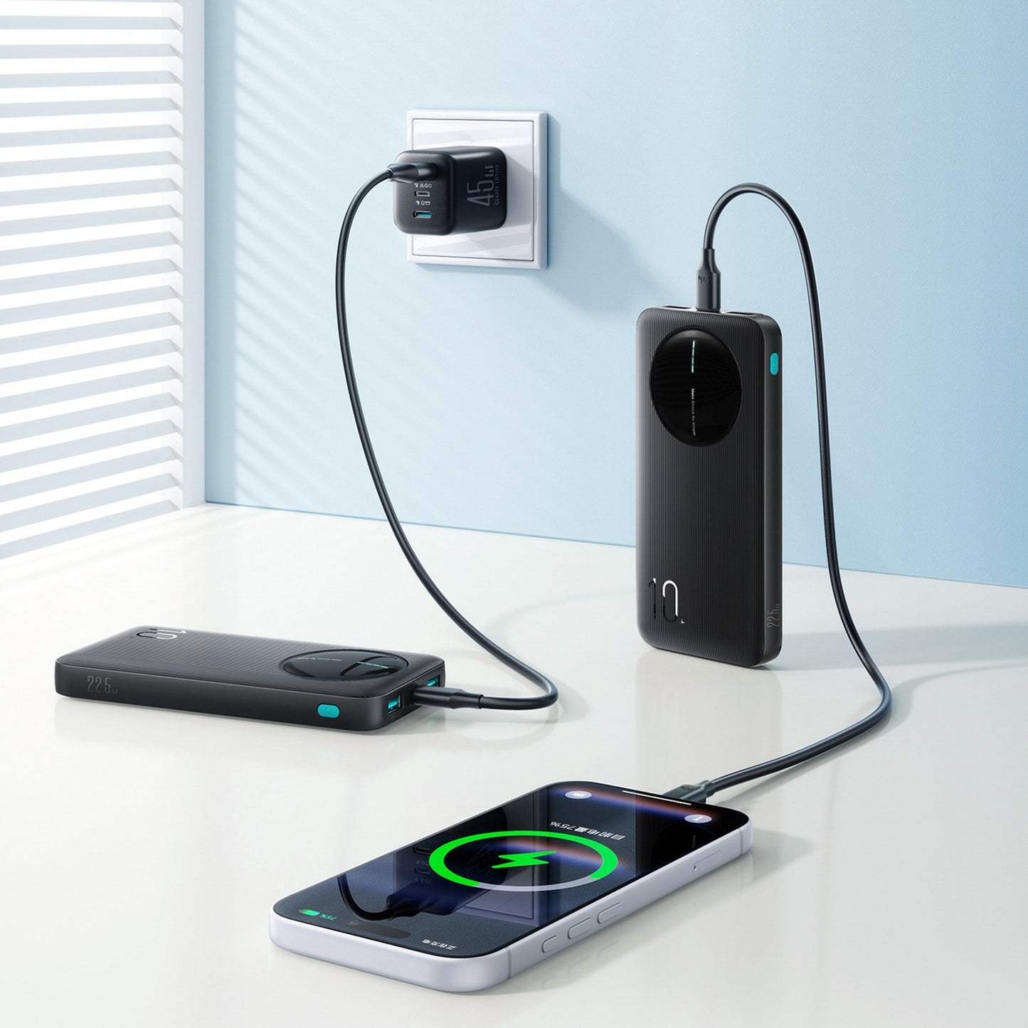 Power Banks – Powerbank with digital display 20000mAh USB-A USB-C - Carlat