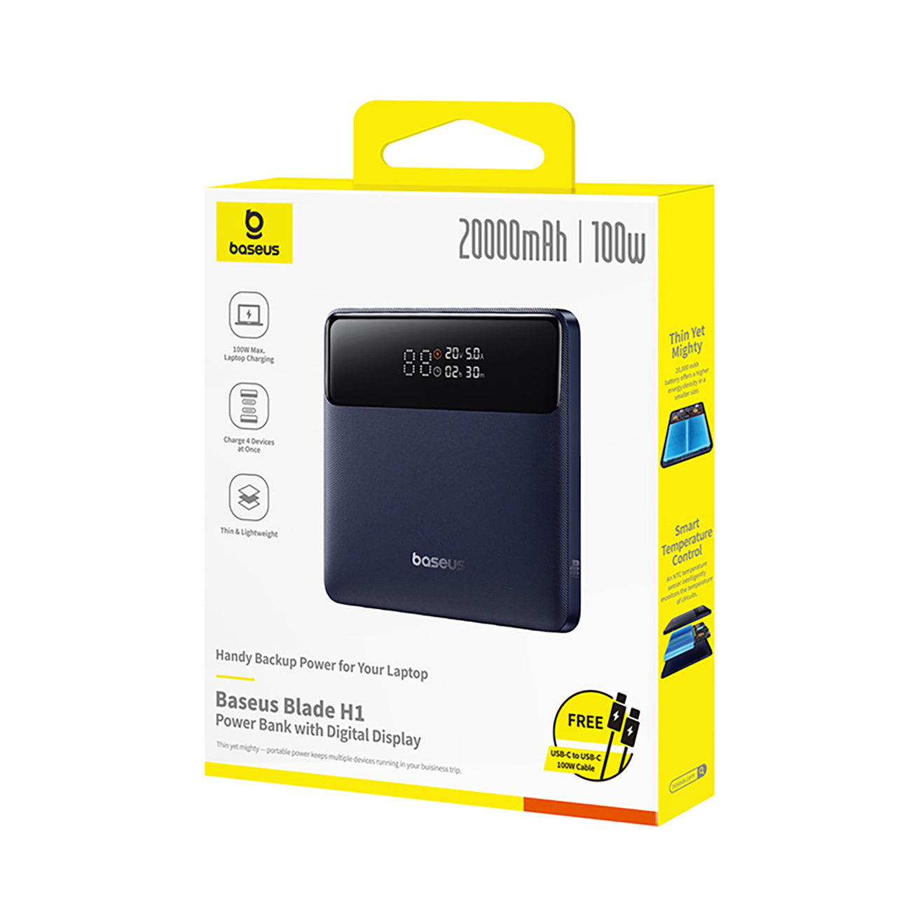 Power Banks – Powerbank with display Blade H1 20000mAh USB-A - Carlat