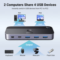 Power Connector Adapters – 2-in-4 switch for 2 computers USB - Carlat