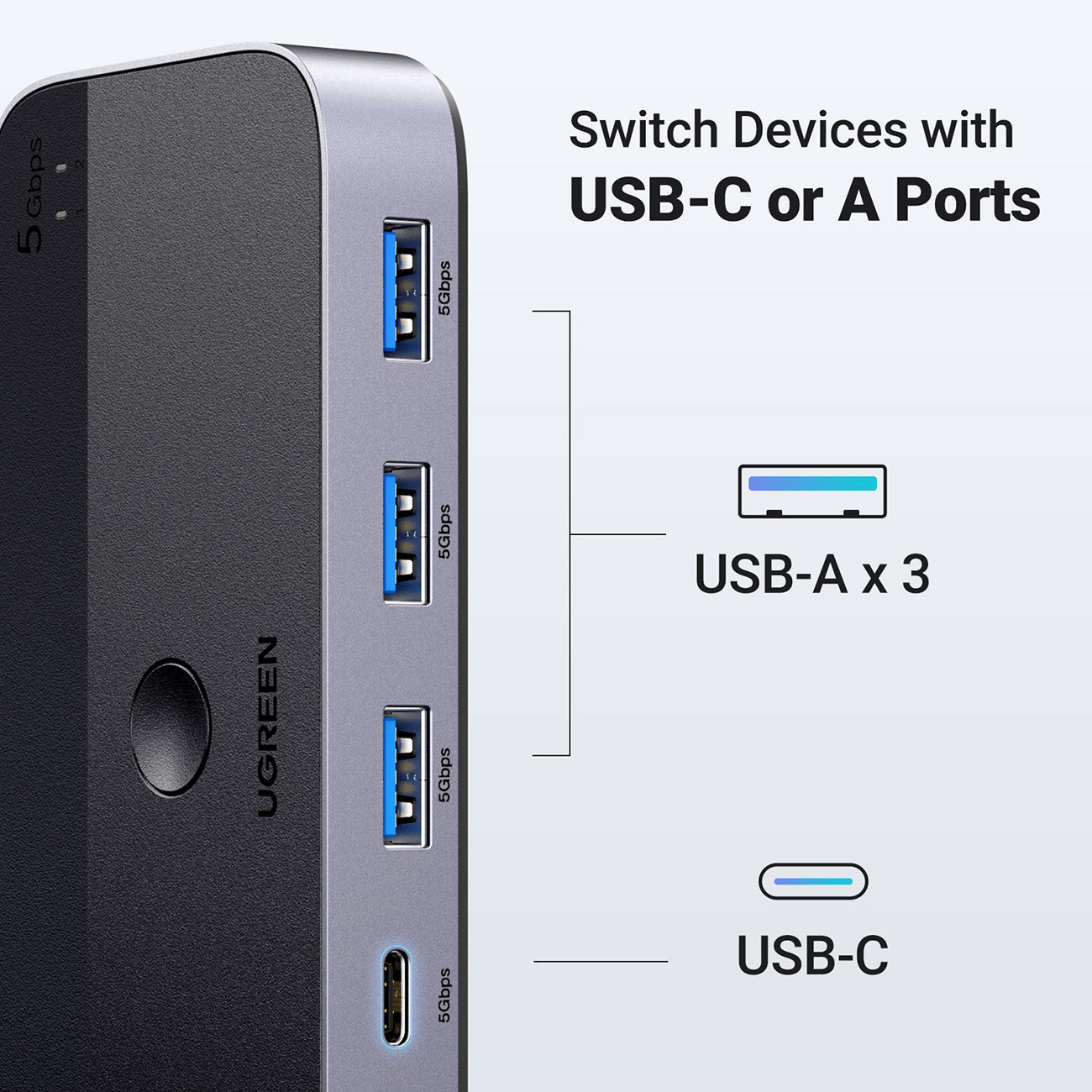 Power Connector Adapters – 2-in-4 switch for 2 computers USB - Carlat