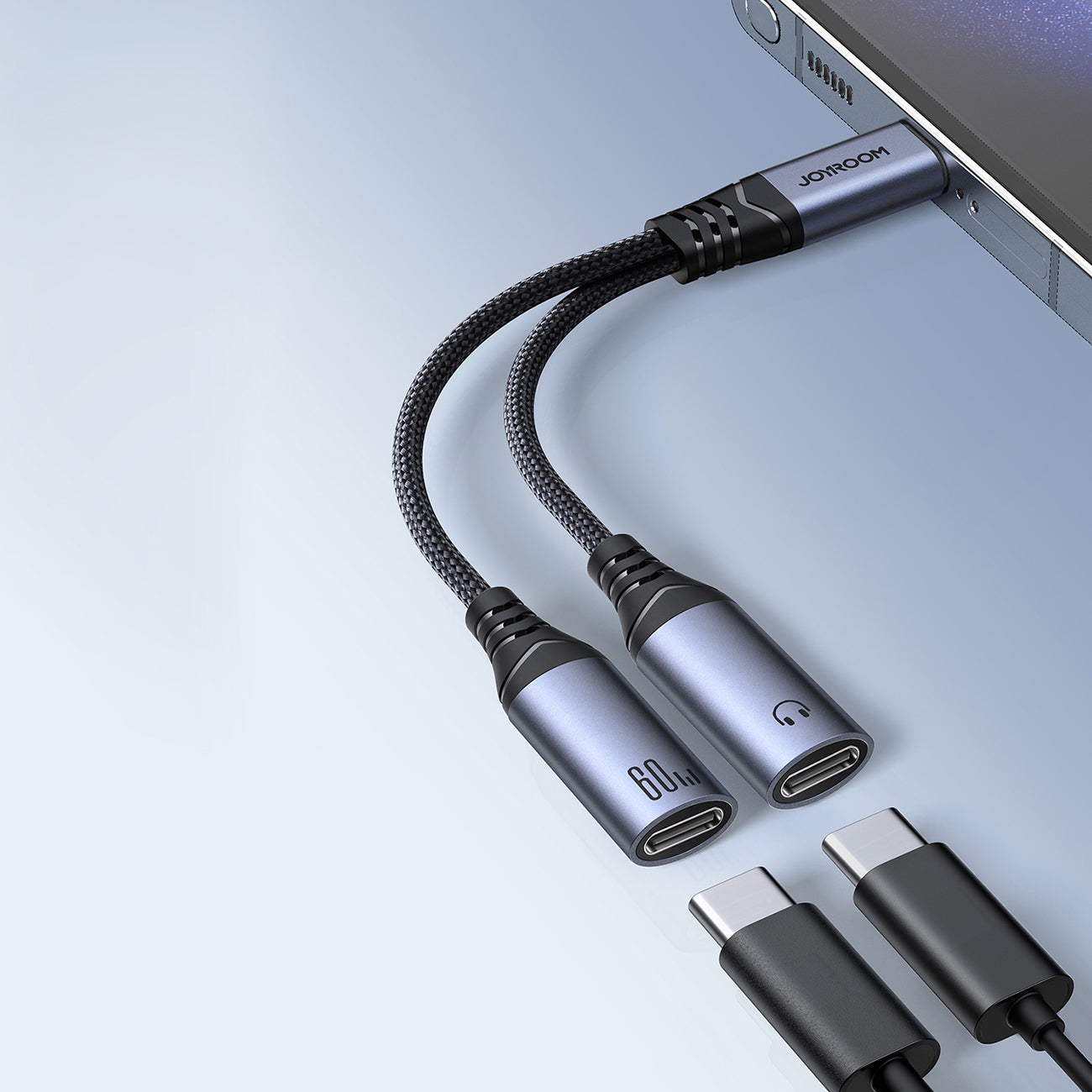Power Connector Adapters – 2in1 Adapter, charger + headphones USB-C - Carlat