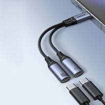 Power Connector Adapters – 2in1 Adapter, charger + headphones USB-C - Carlat