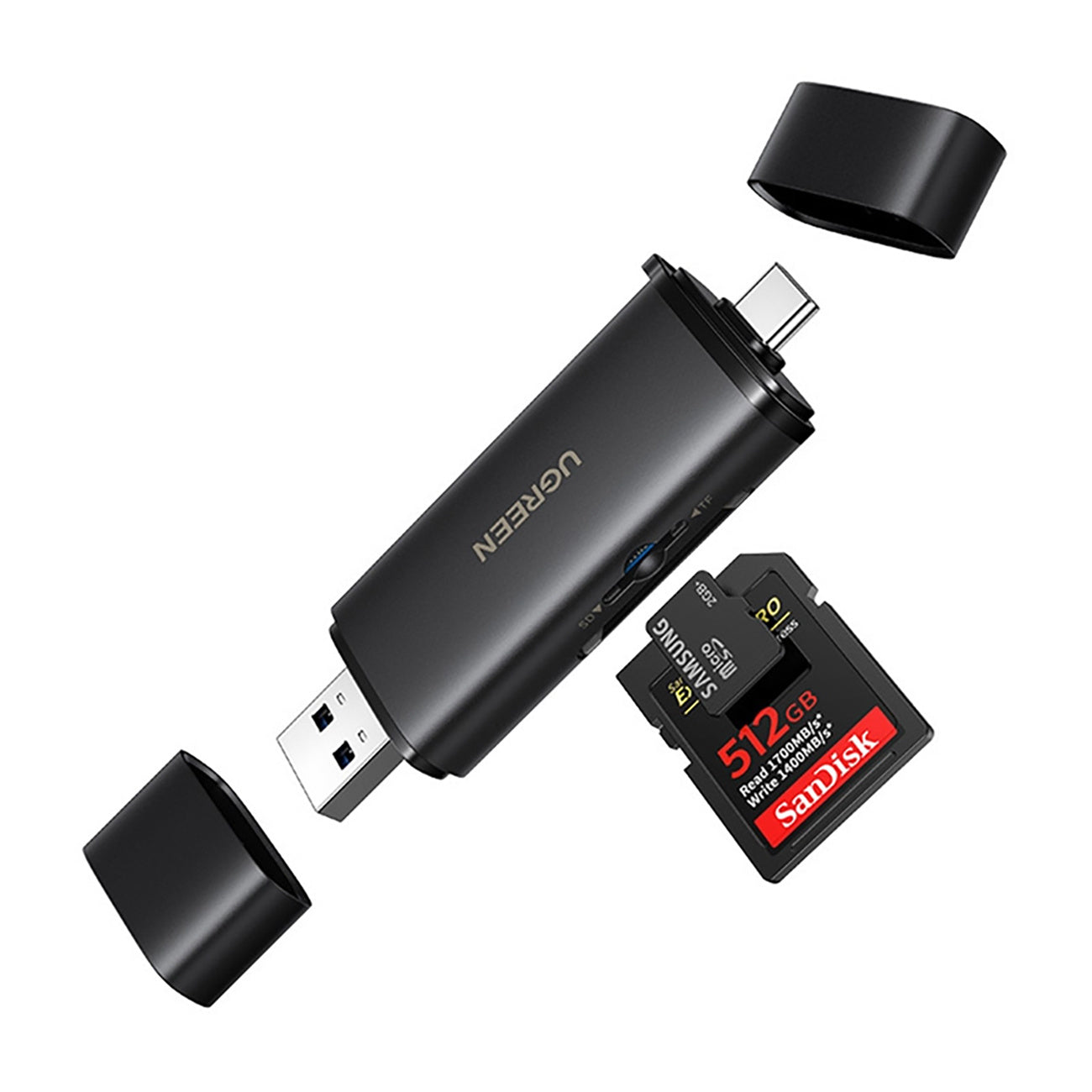 Power Connector Adapters – 2in1 SD microSD USB-C USB-A UHS-II - Carlat