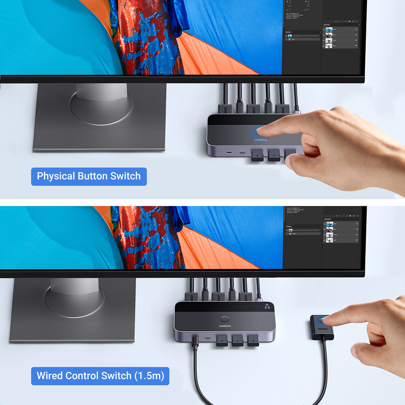 Power Connector Adapters – 2in1 Switch HDMI / USB-A / - Carlat