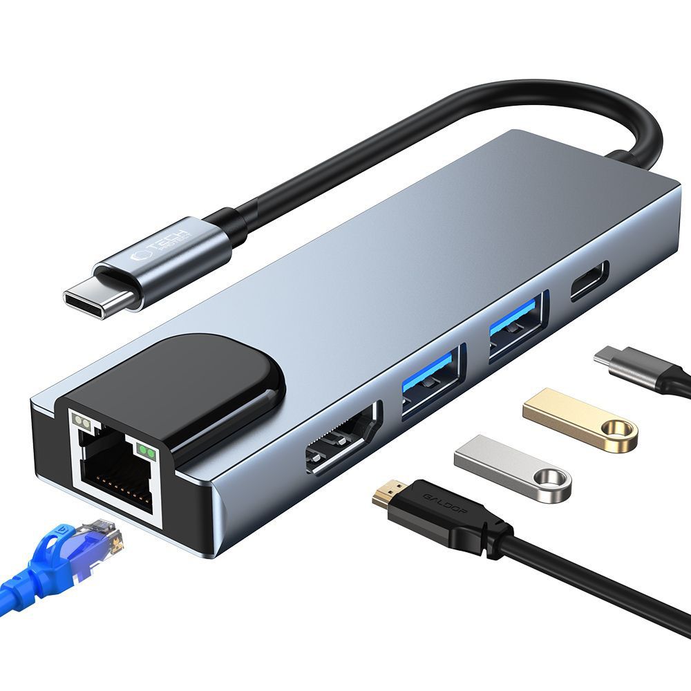 Power Connector Adapters – 5in1 HUB USB-C to USB-C USB-A - Carlat