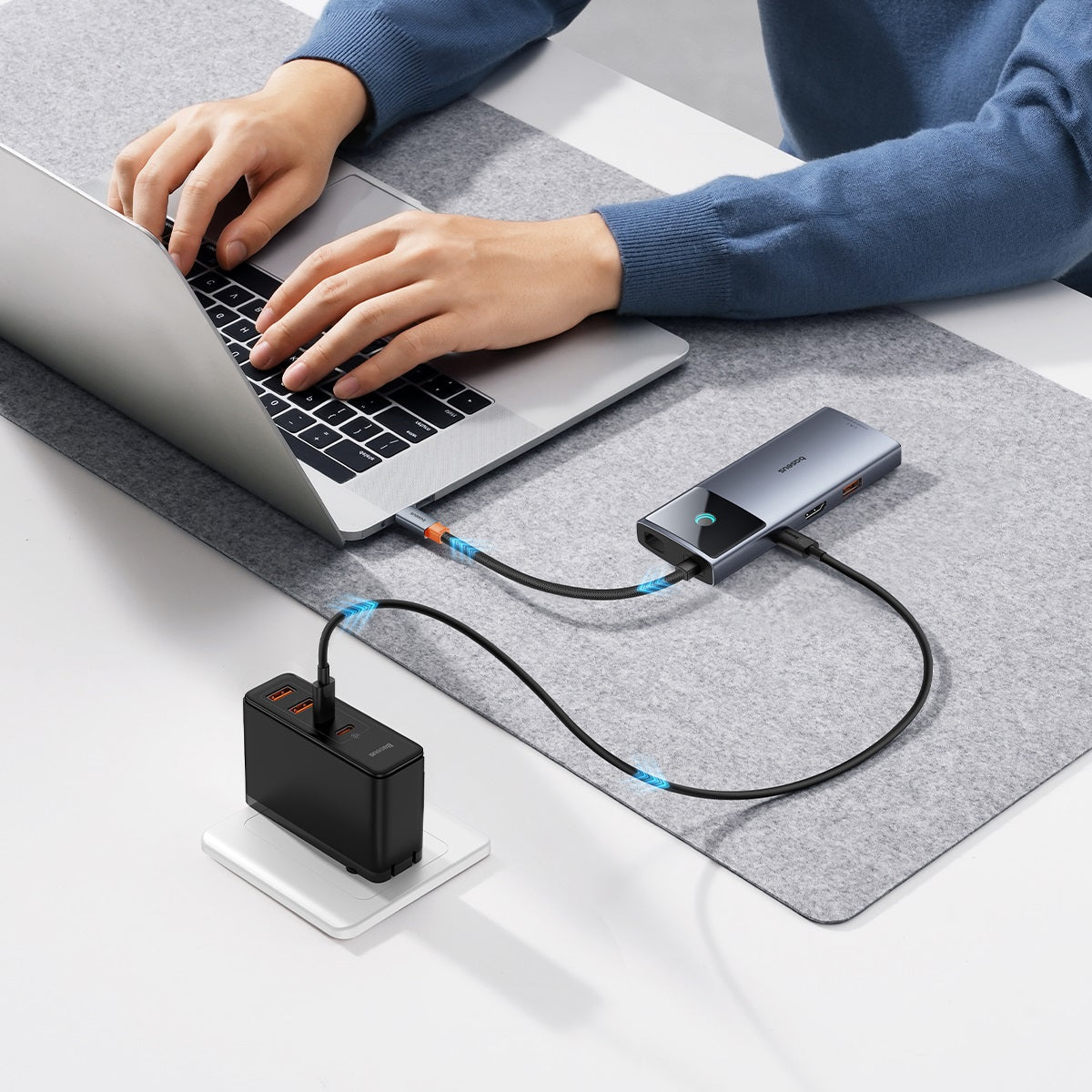 Power Connector Adapters – 6in1 HUB Adapter USB-C to USB-A - Carlat