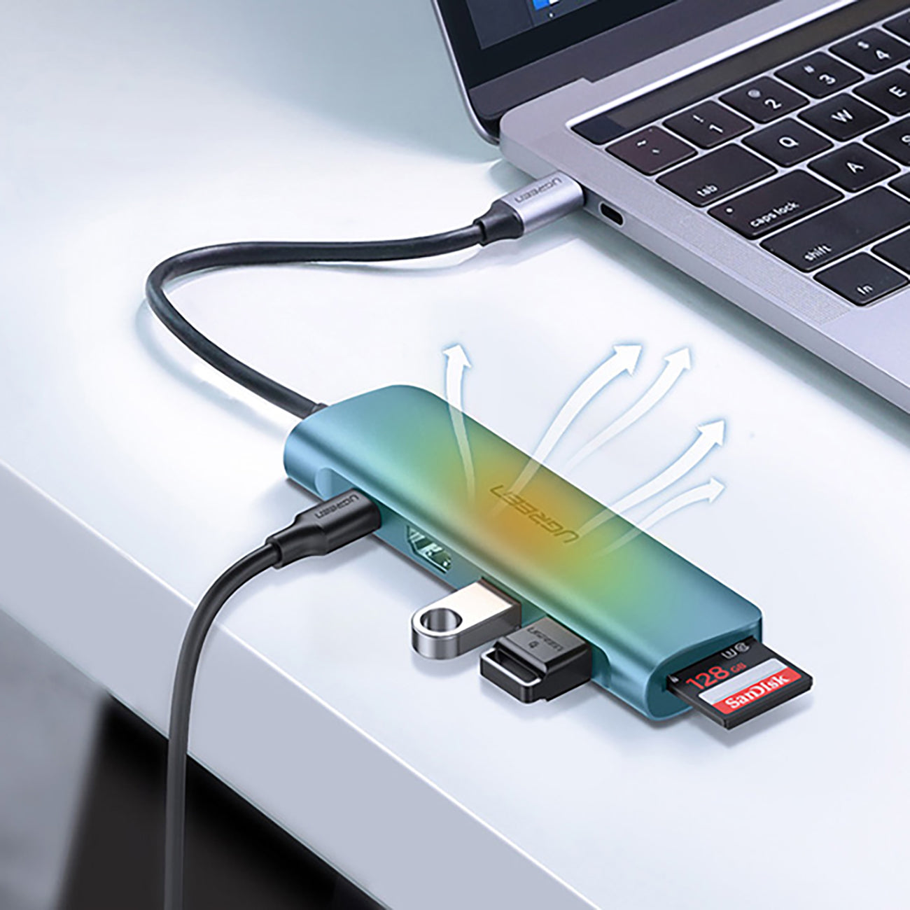 Power Connector Adapters – 6in1 HUB adapter USB-C - HDMI - Carlat