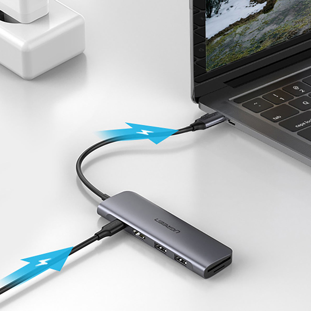 Power Connector Adapters – 6in1 HUB adapter USB-C - HDMI - Carlat
