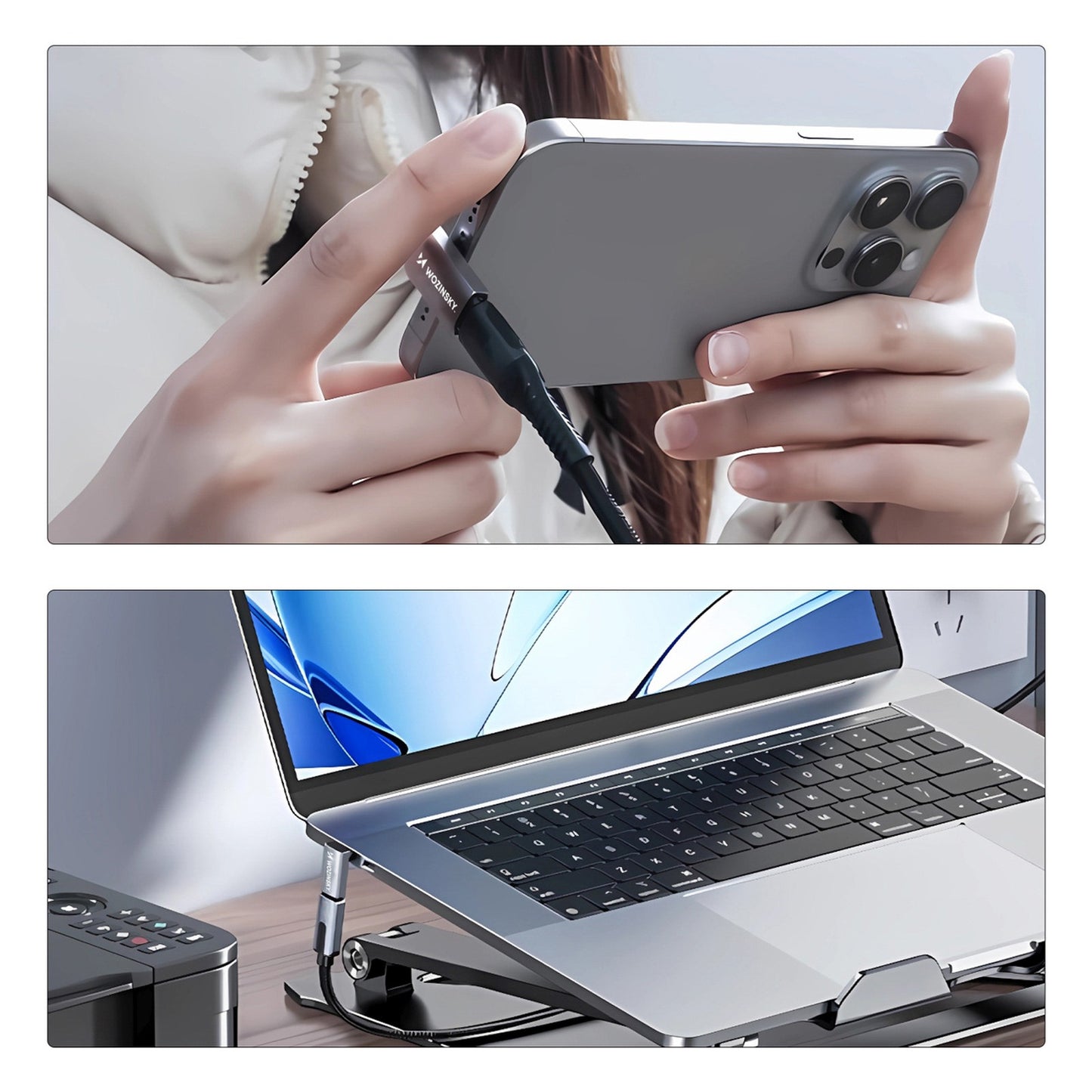 Power Connector Adapters – Angle USB-C 40Gb/s 240W 8K OTG - Carlat