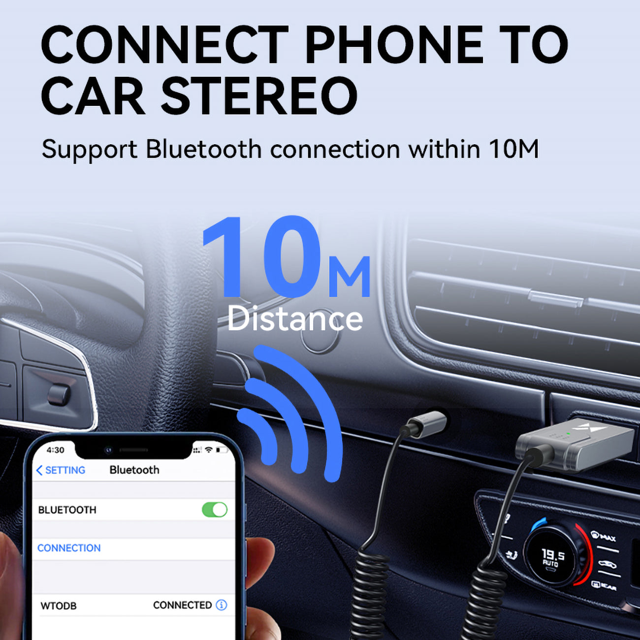 Power Connector Adapters – Audio adapter with Bluetooth 5.3 receiver - Carlat