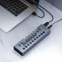 Power Connector Adapters – BT2U3-7AB hub with 7x USB-A switches - Carlat