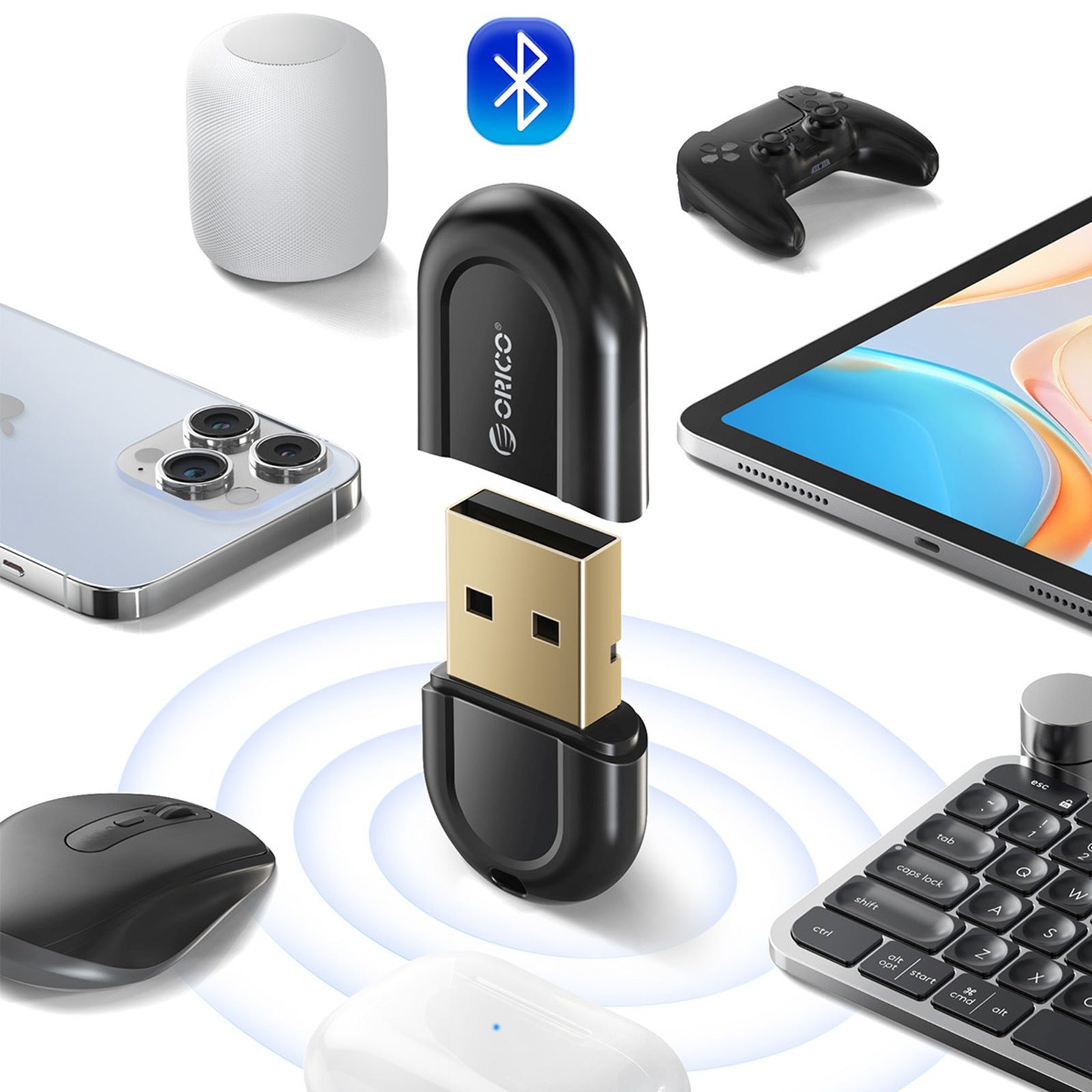 Power Connector Adapters – Bluetooth 5.3 USB-A adapter - black - Carlat