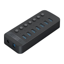 Power Connector Adapters – CT2U3-7AB hub with 7x USB-A switches - Carlat