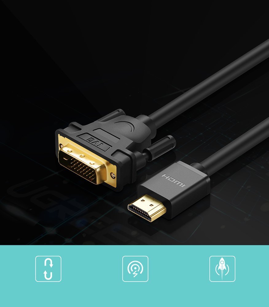 Power Connector Adapters – HDMI to DVI adapter cable 4K - Carlat