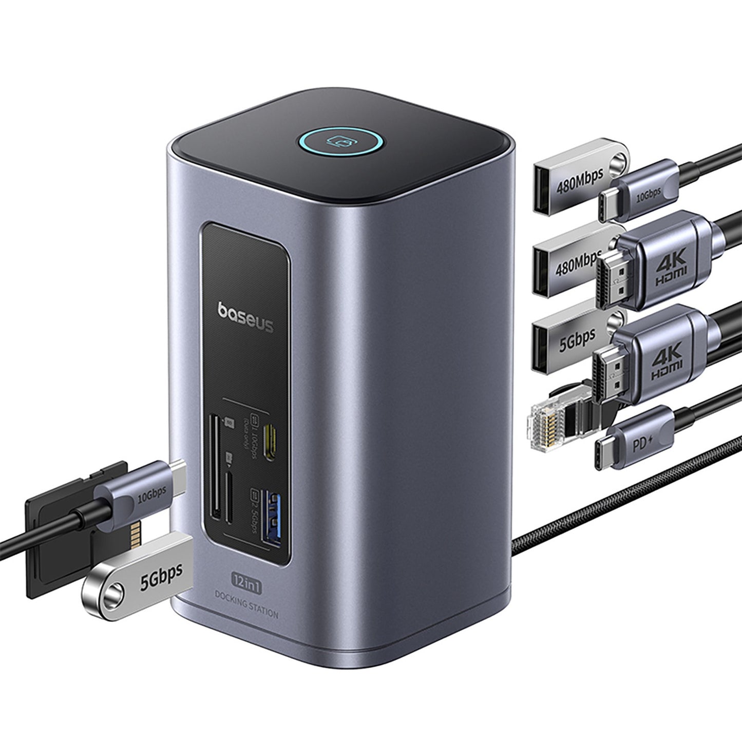 Power Connector Adapters – HUB 12in1 docking station USB-C USB-A - Carlat