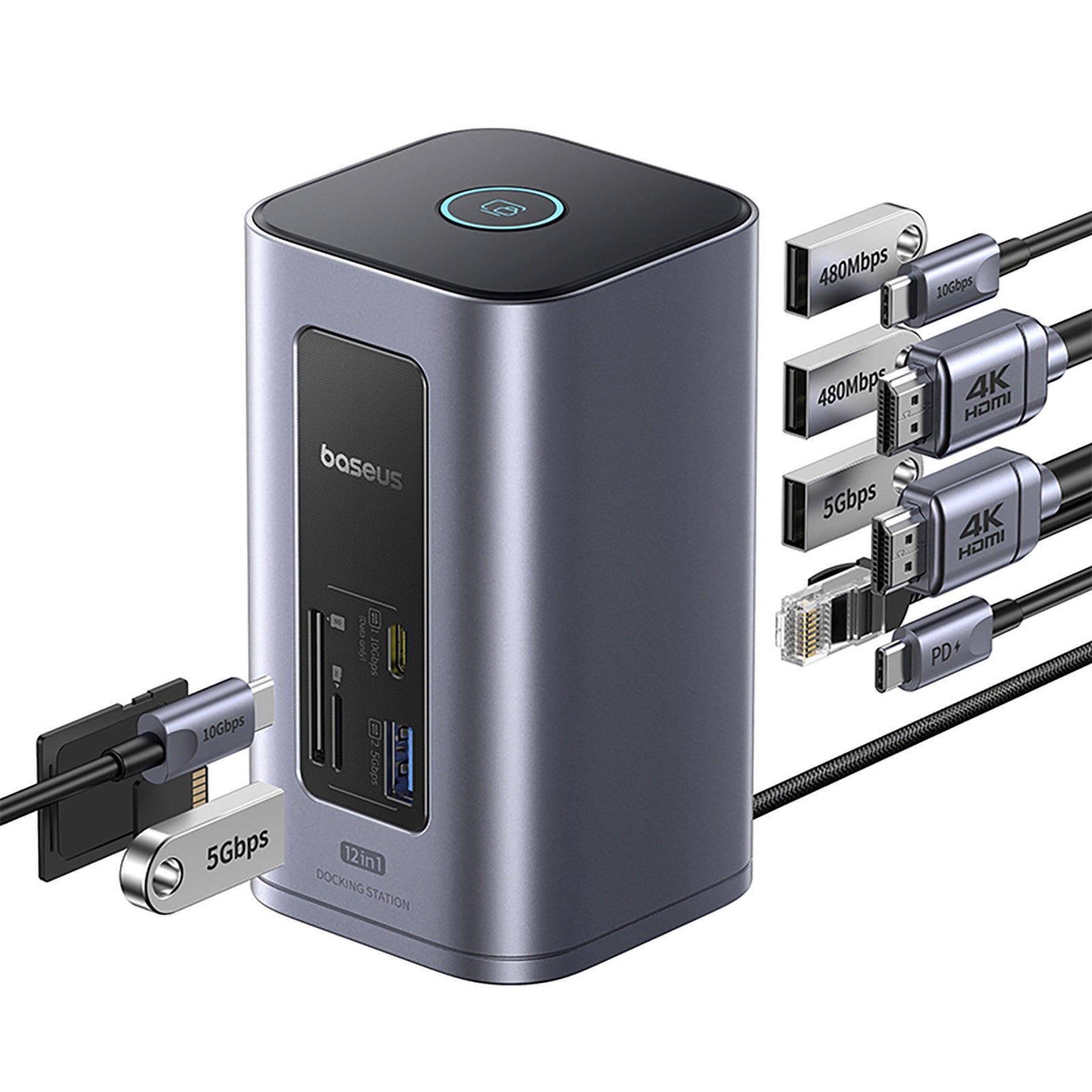 Power Connector Adapters – HUB 12in1 docking station USB-C USB-A - Carlat