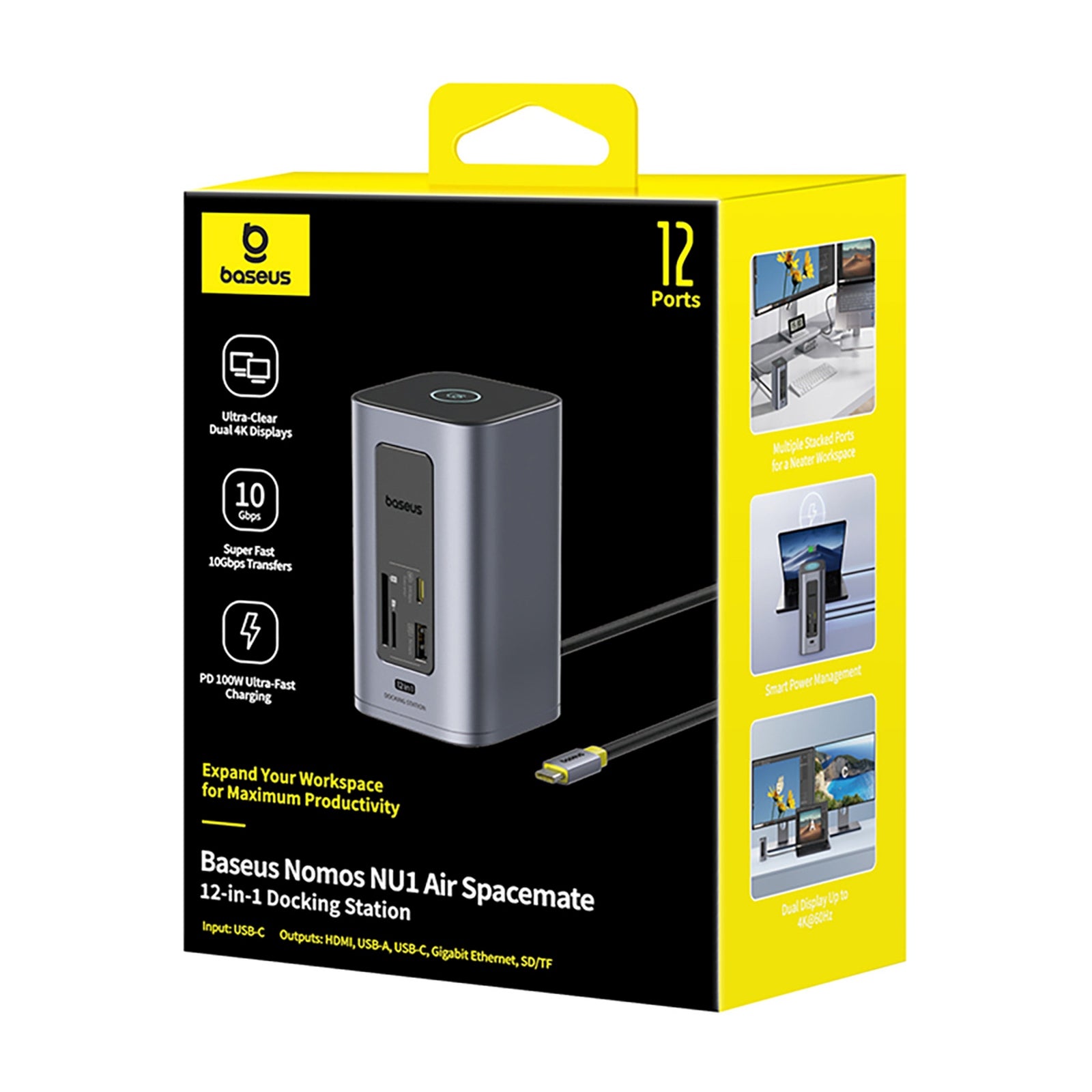 Power Connector Adapters – HUB 12in1 docking station USB-C USB-A - Carlat