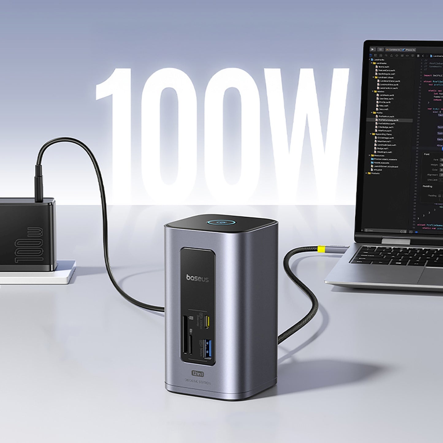 Power Connector Adapters – HUB 12in1 docking station USB-C USB-A - Carlat