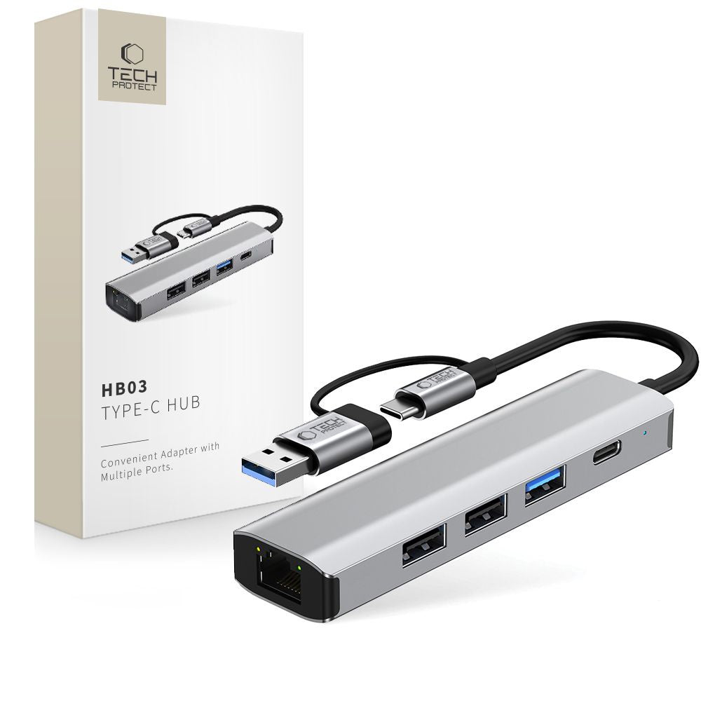 Power Connector Adapters – HUB 5in1 USB-C USB-A Ethernet RJ45 - Carlat