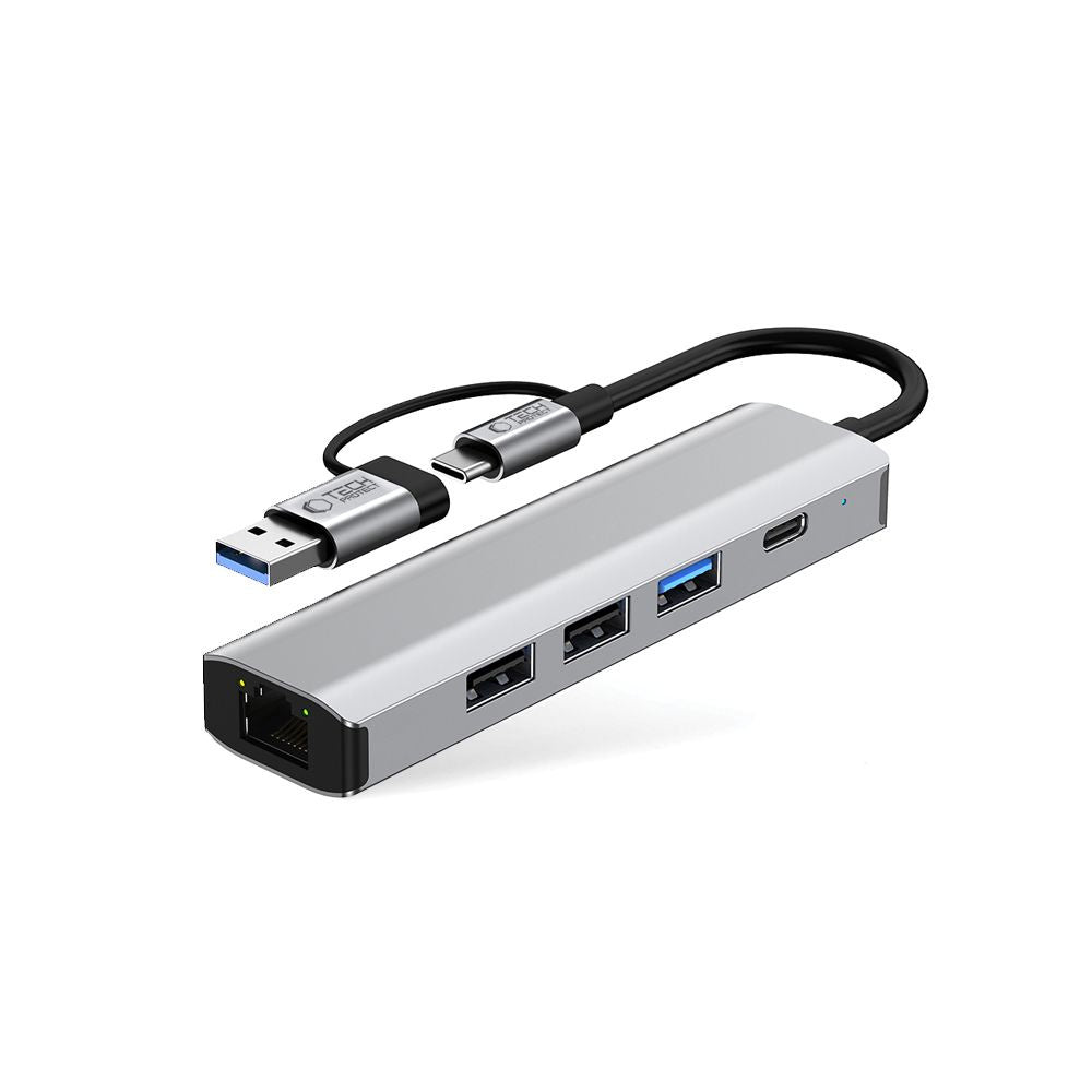 Power Connector Adapters – HUB 5in1 USB-C USB-A Ethernet RJ45 - Carlat
