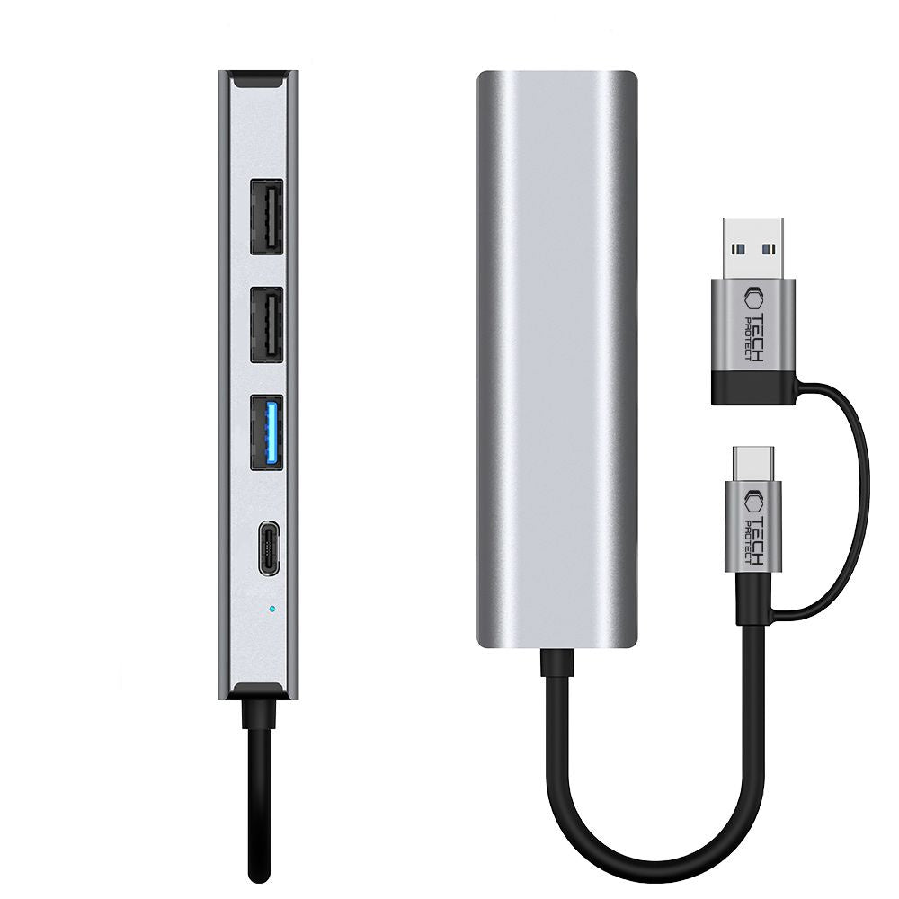 Power Connector Adapters – HUB 5in1 USB-C USB-A Ethernet RJ45 - Carlat