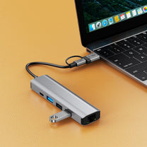 Power Connector Adapters – HUB 5in1 USB-C USB-A Ethernet RJ45 - Carlat