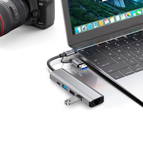 Power Connector Adapters – HUB 5in1 USB-C USB-A Ethernet RJ45 - Carlat