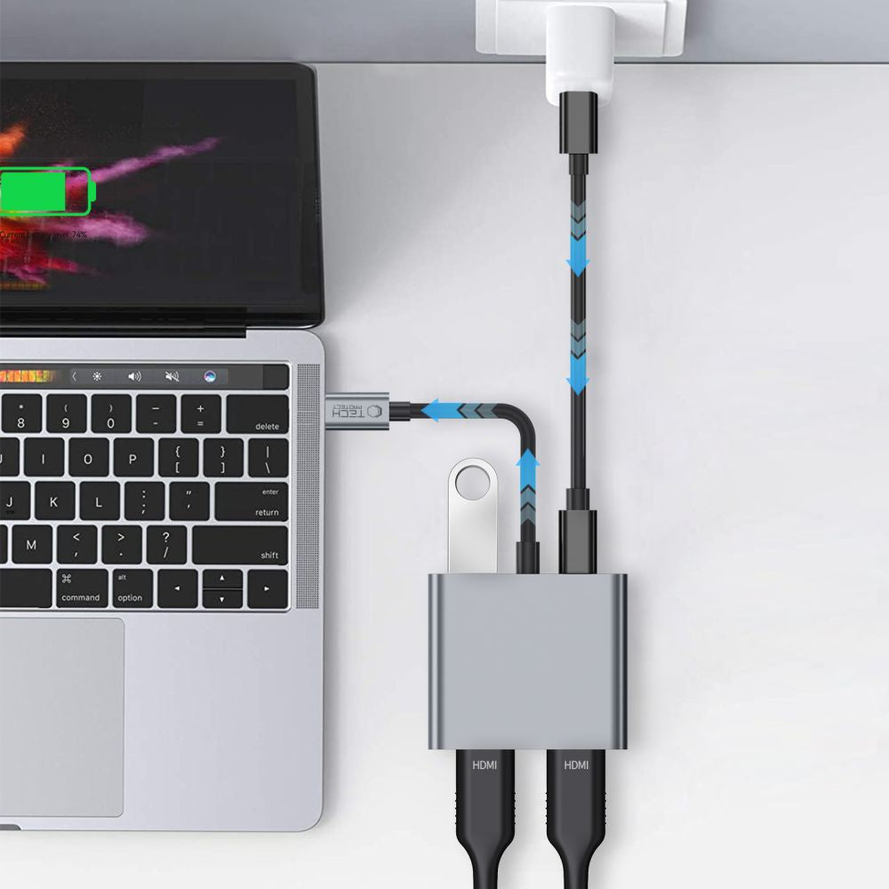 Power Connector Adapters – HUB adapter 4in1 USB-C USB-A 2x - Carlat
