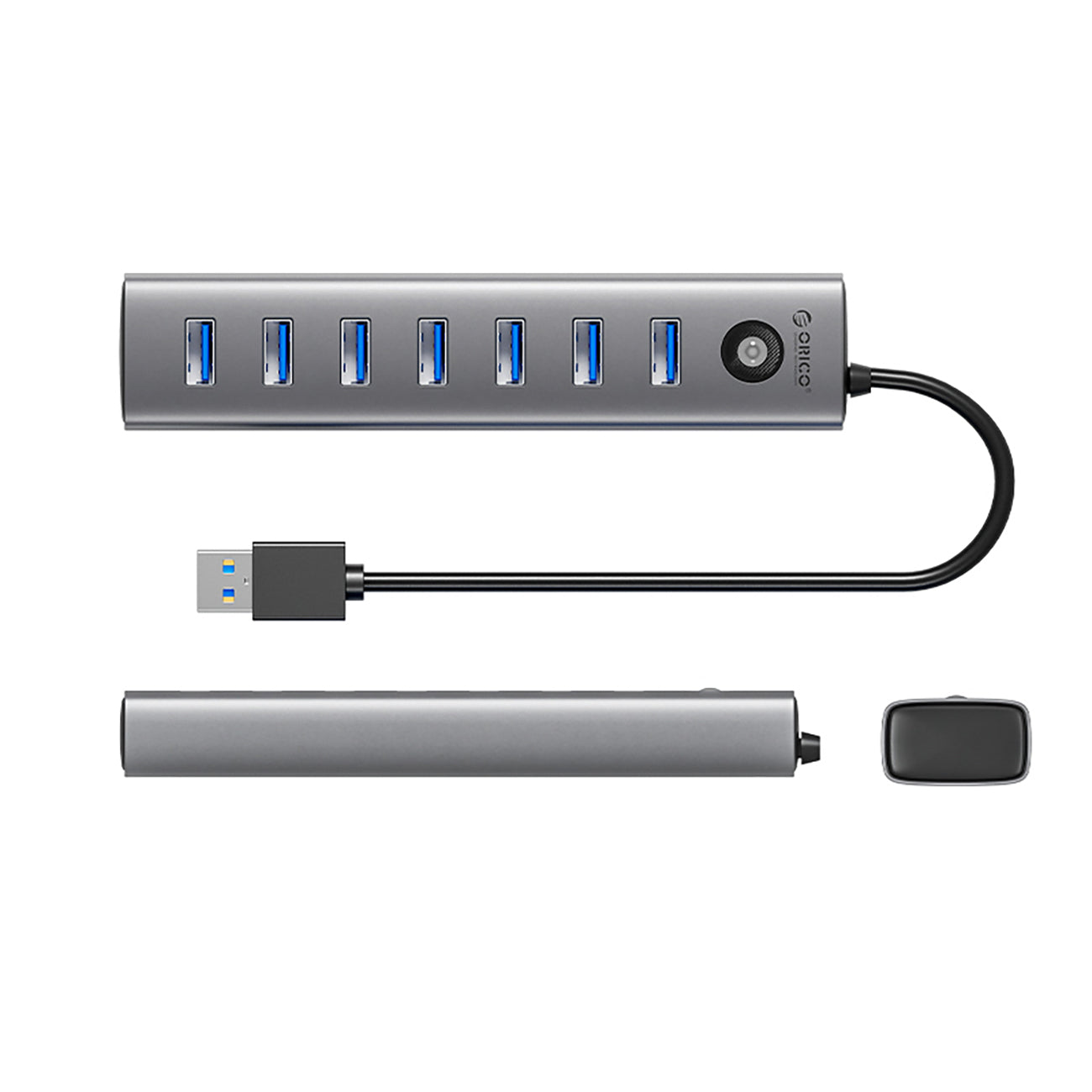 Power Connector Adapters – Hub CL7U-U3 splitter 7x USB-A USB-C - Carlat