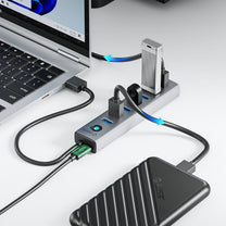 Power Connector Adapters – Hub CL7U-U3 splitter 7x USB-A USB-C - Carlat