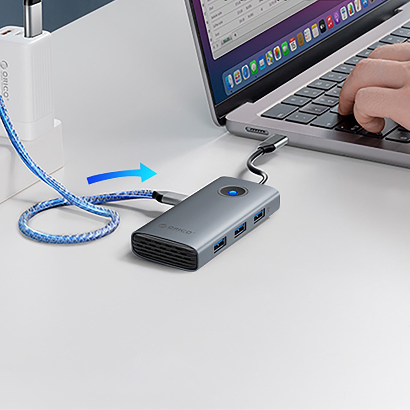 Power Connector Adapters – Hub docking station USB-C - USB-A - Carlat