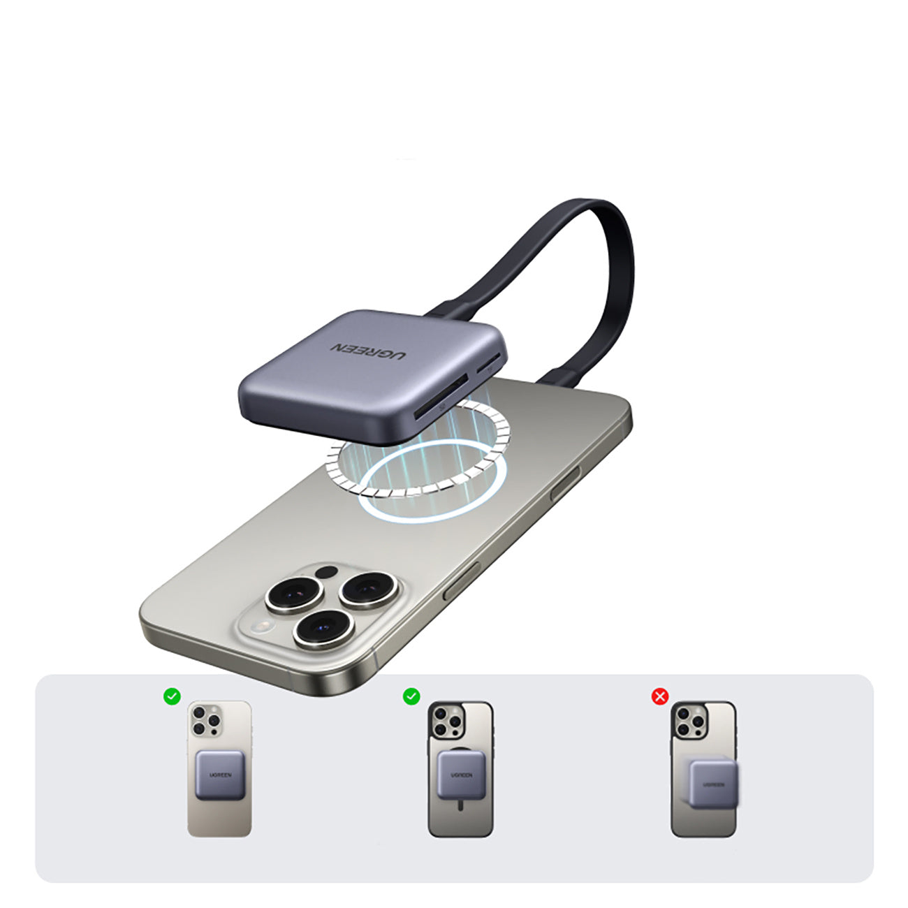 Power Connector Adapters – Memory card reader with magnetic charger - Carlat