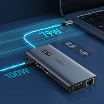 Power Connector Adapters – Multifunctional HUB adapter with display USB-C - Carlat