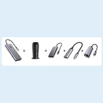 Power Connector Adapters – Multifunctional HUB adapter with display USB-C - Carlat