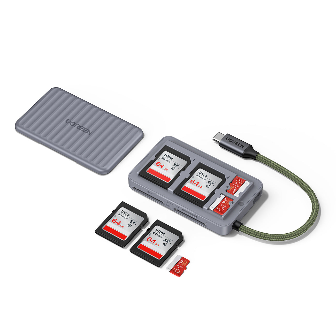 Power Connector Adapters – SD microSD USB-C memory card reader - Carlat