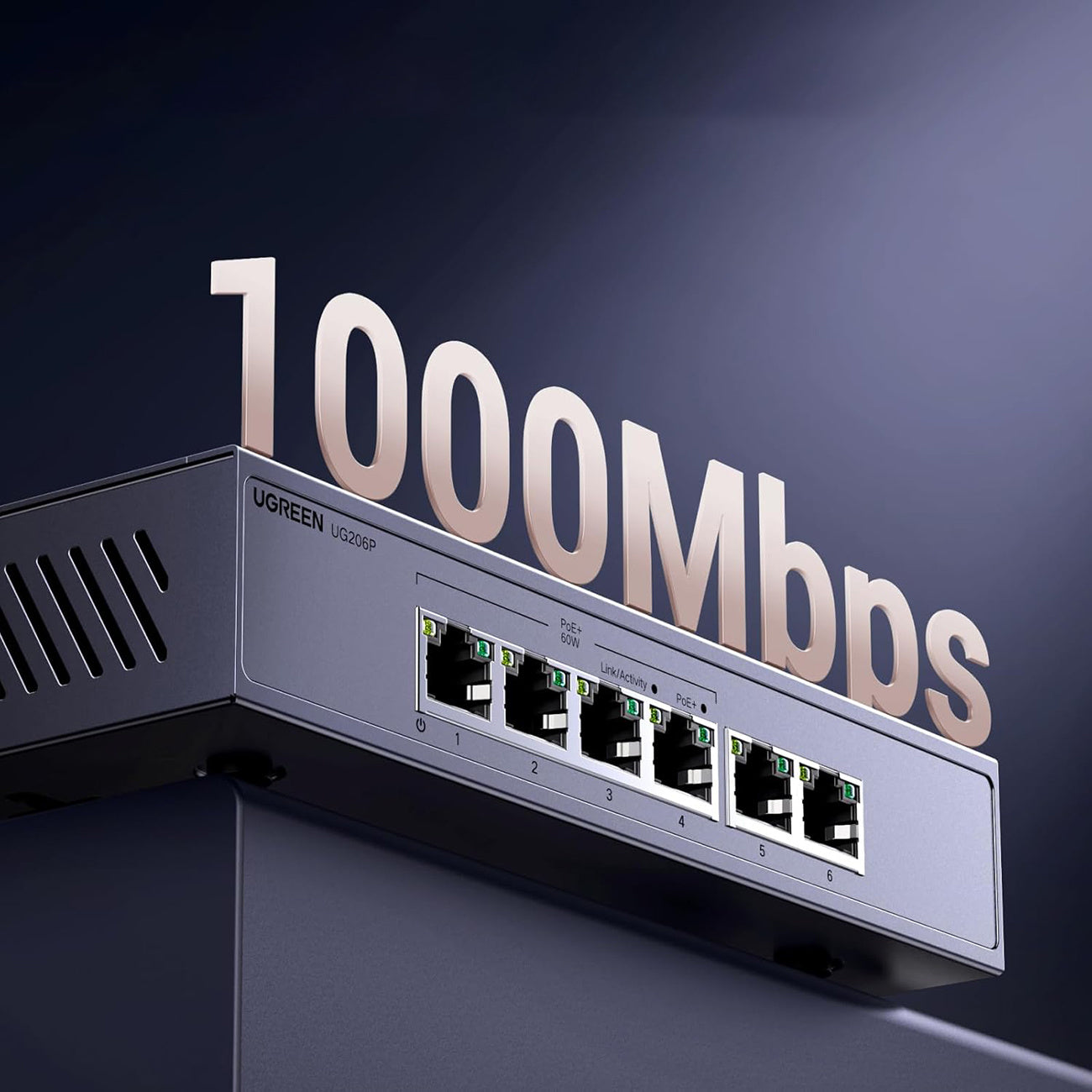 Power Connector Adapters – Switch 6-Port 1Gb/s Ethernet network switch - Carlat