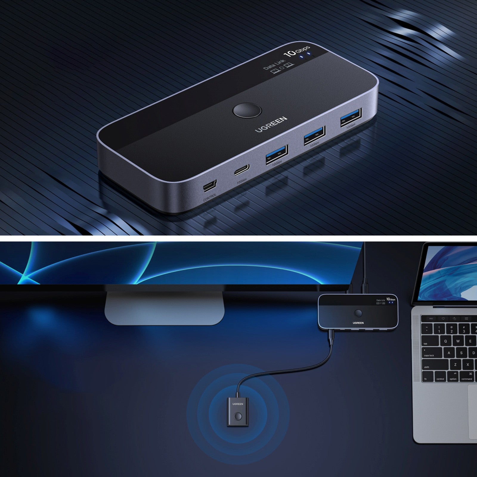 Power Connector Adapters – USB-C USB-A 10Gb/s switch - gray - Carlat