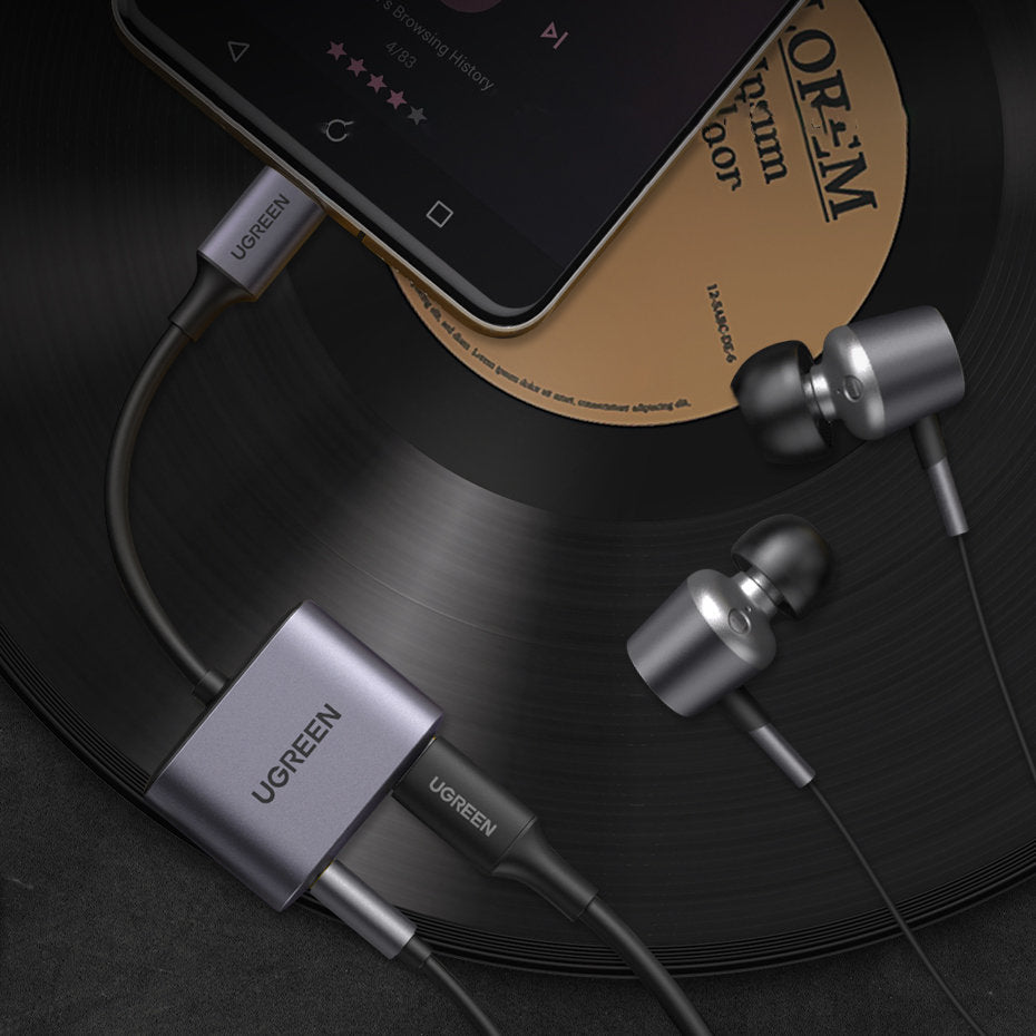 Power Connector Adapters – USB-C - USB-C + 3.5mm mini - Carlat